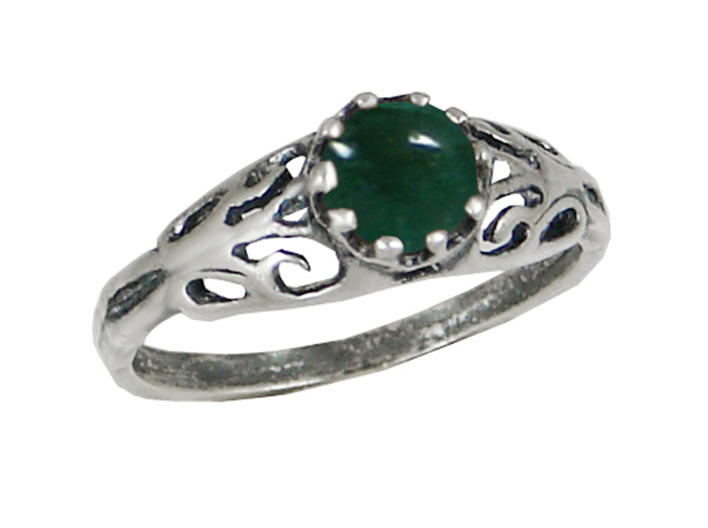 Sterling Silver Filigree Ring With Fluorite Size 8